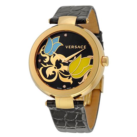 Versace Mystique Black Dial Ladies Watch 